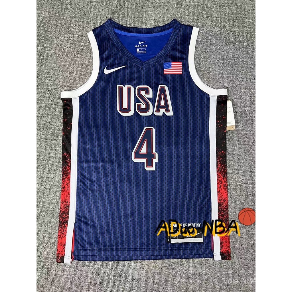 2024 Games of the XXXIII Olympiad USA team Stephen Curry #4 NBA De Basquete jerseys
