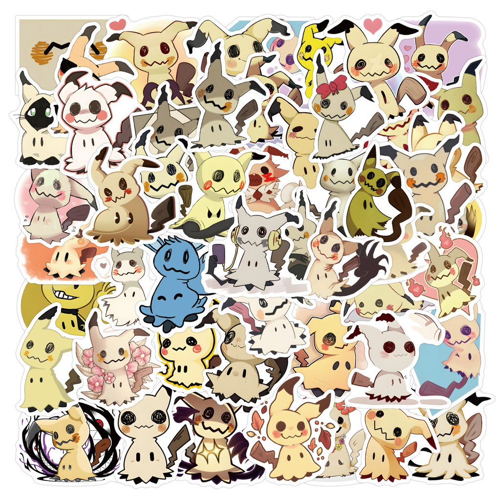55 Unid . Mimikyu Cute Pokemon Cartoon Adesivos De PVC À Prova D'água ...
