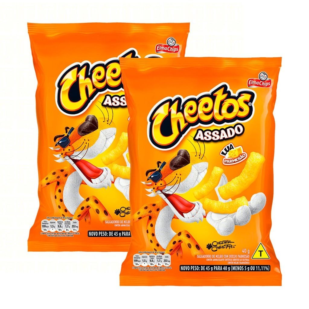 Kit 2 Cheetos Elma Chips Sabor Parmesão 40g | Shopee Brasil