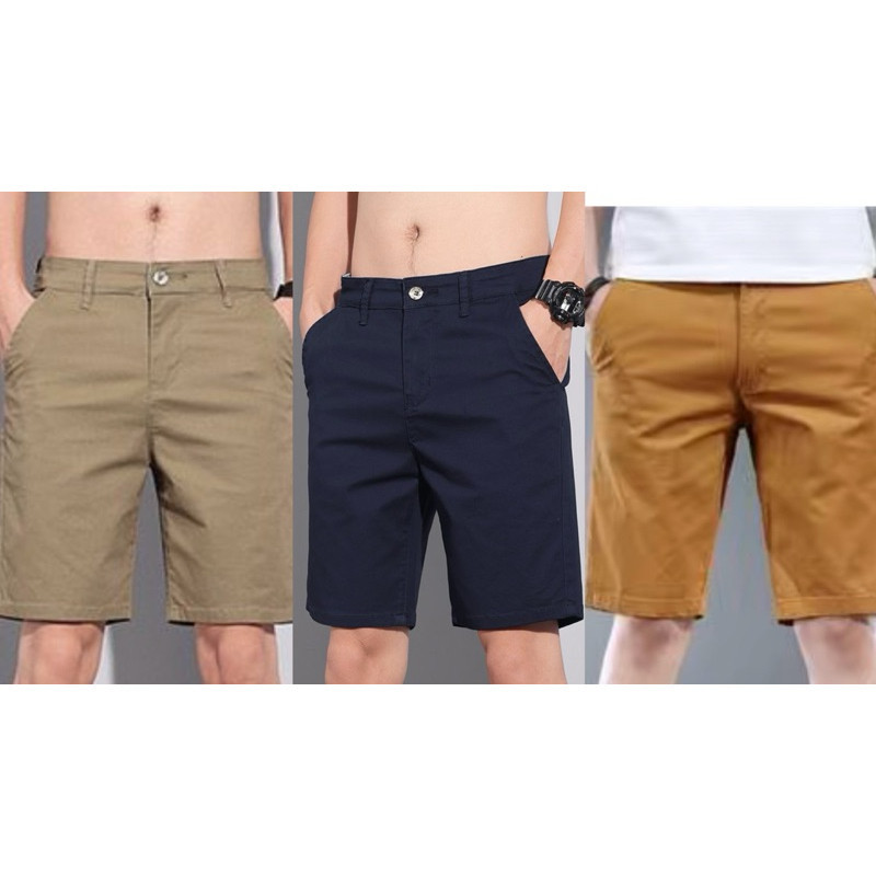 Kit 3 Bermuda Sarja Masculino Brim Short