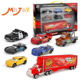 6 Em 1 Os Carros Relâmpago Kid Boy Toy Set Playset Veículo De Brinquedo Caminhão