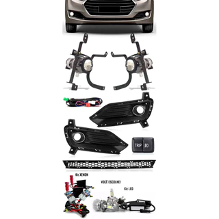 Kit Farol de Milha Neblina HB20 2016 A 2019 Com Interruptor Trip + Kit Xenon ou Kit Lâmpada LED