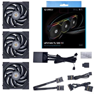 Kit 3 Cooler Lian Li UNI FAN TL 120 RGB com Controladora