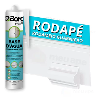 400g Cola Rodapé Selante PU Silicone Adesivo Base d'Água Rodapé Guarnição Rodameio Molduras QBorg