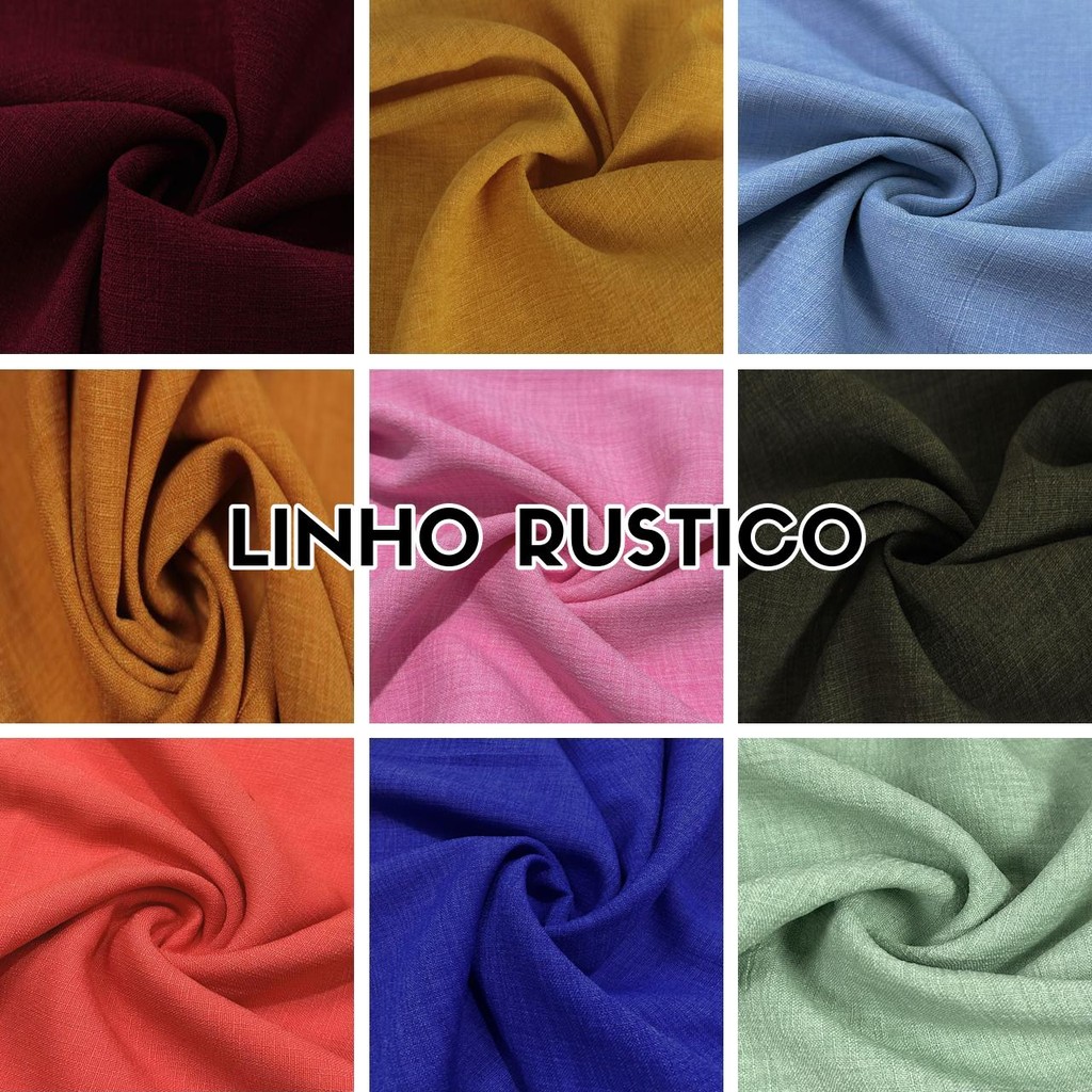 1 Metros Tecido Linho Rustico 100% Poliester (1m x 1.50m) | Shopee Brasil