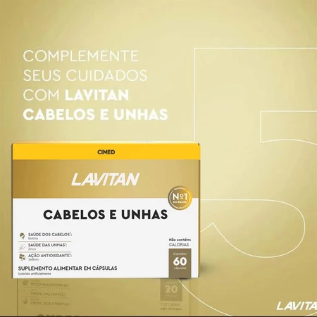 Lavitan Cabelos e Unhas 60 Cápsulas - Vista 3