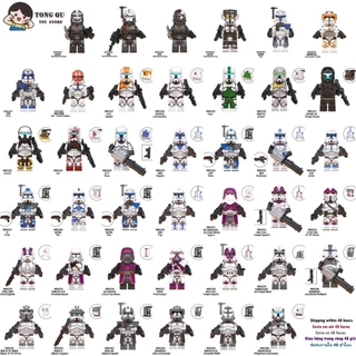 Minifiguras de filmes de ficção científica Star Wars The Clone Legion Building Block Dolls Modelos colecionáveis Presentes de aniversário Brinquedos