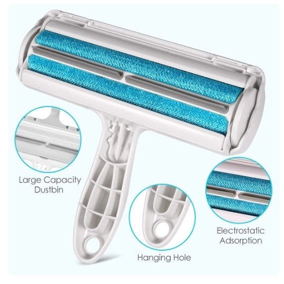 Rolo Removedor Tira Pelos Pet Cães & Gatos Sofá Roupa Carro Ecológico Pratico Gruda LU