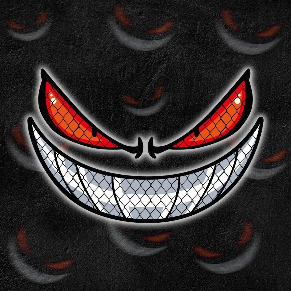 TOPTOOL Moto Adesivos Refletivos De Olho ,De Veículos Elétricos Em Forma De Olhos Vermelho,14,5cm PVC Aviso De Segurança