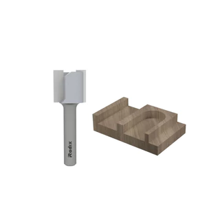 Fresa Paralela para Tupias 22mm x 15mm Haste 6mm 142215.01 Radix