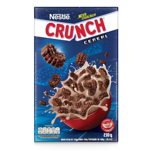 Crunch Cereal Matinal Crocante Sabor Chocolate Nestlé 230g