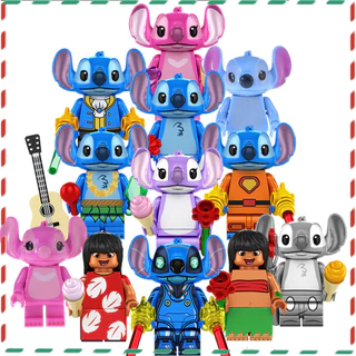 Brinquedos Educativos Para Crianças Anime Lilo E Stitch Assembled Building Blocks minifigures Modelo Boneca