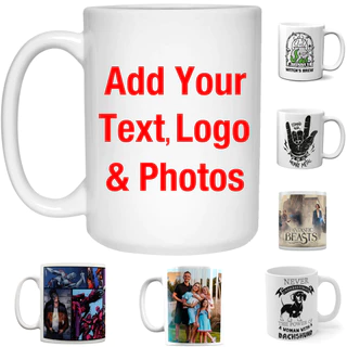 Canecas personalizadas Foto com texto e nome e logotipo e personalização com fotos Cup WXHT