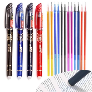 Conjunto de 10 peças Caneta esferográfica apagável esferográfica Gel caneta esferográfica 0,5mm Caneta com apagador Caneta com apagador Material de escrita Papelaria