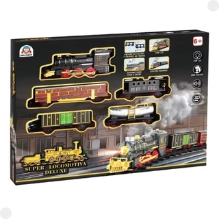 Super Locomotiva Deluxe C/ Fumaça, Luz e Sons 8006 - BRASKIT