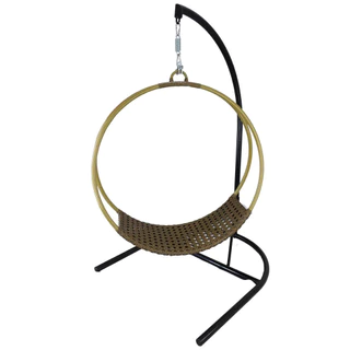 Balanço Suspenso com Suporte em Alumínio para Área, Jardim, Decoração e Sala de Estar Trama Original
