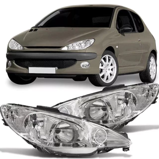 Farol Peugeot 206 06 05 04 03 02 01 00 99 Foco Duplo