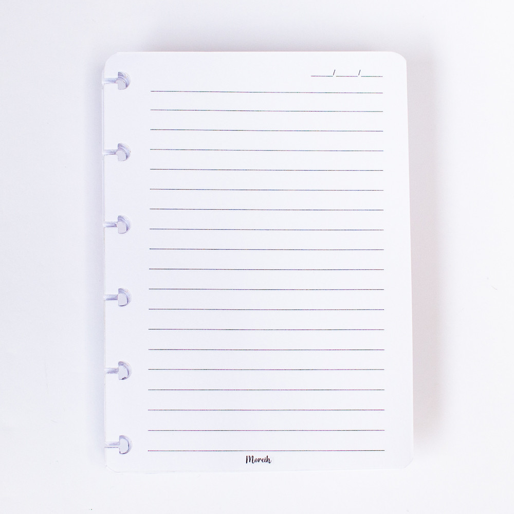 Refil Caderno de discos Pequeno (Coleção Basic ) Pautado - 6 furos