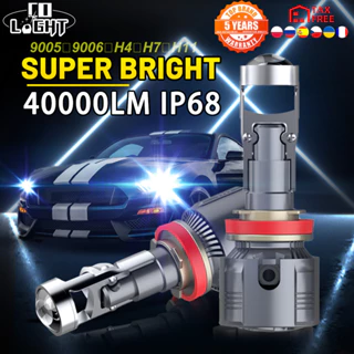 1PC 40000LM 200W Lâmpadas Do Farol Carro H7 LED Canbus H11 9005 HB3 9006 HB4 Mini Lente Projetor Luzes Automático 6000K