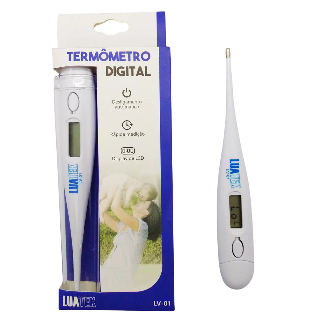 Termômetro Digital De Alta Precisão Com Aviso Sonoro Para Medir Febre ...