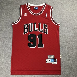 Camisa Nba Chicago Bulls No . 91 Rodman Jersey Sports O Novo Retrô Vermelho