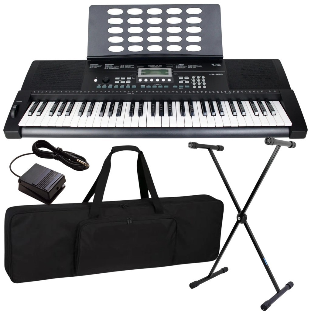 Kit Teclado Musical Roland Revas Kb330 Teclas Sensitivas + Capa Suporte Pedal