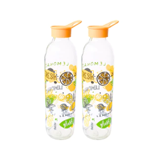 Kit 8 Garrafas De Vidro Água Suco Tampa Hermética 1 Litro