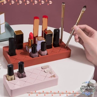 HUISHU Lipstick Rack , Caixa De Armazenagem De Cosméticos Silicone , Destacável Fácil De Limpar 8/18 Grid Organizer Maquiagem