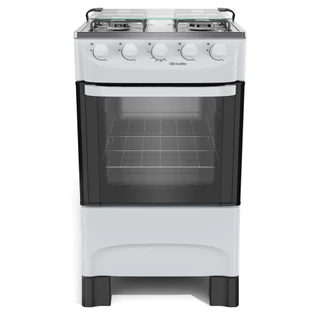 Fogão 4 Bocas a Gás Mueller com Mesa em Aço Inox e Acendimento Manual MFI4BA