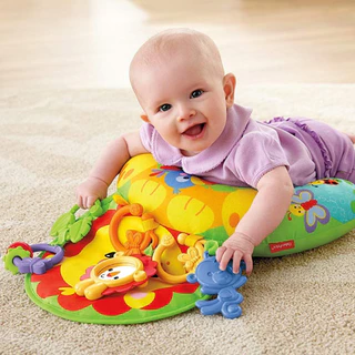 Almofada Com Chocalhos Interativos Brinquedo Infantil Bebê Menina Menino Unissex Criança Almofadinha Conforto Tapete de Atividades