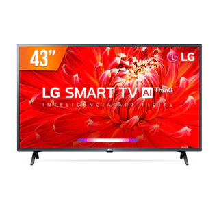 Smart TV LED 43" Full HD LG 43LM6370PSB ThinQ AI 3 HDMI 2 USB Wi-Fi Bluetooth