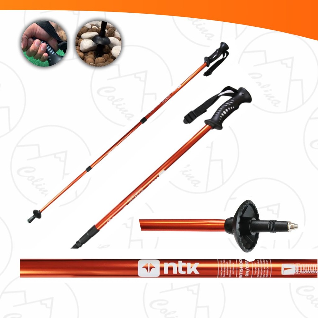 Bastao De Caminhada Nautika Trek Pro Sistema Anti-shock Retratil Cajado