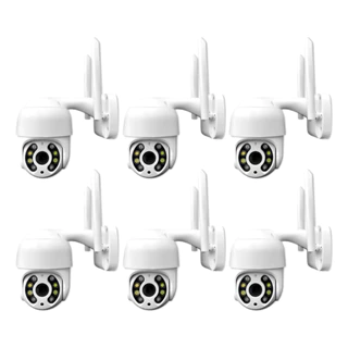 Kit 6 Câmeras de Segurança Externa Ip Wi-Fi Tudo Forte Speed Dome Motorizada Full HD A prova D