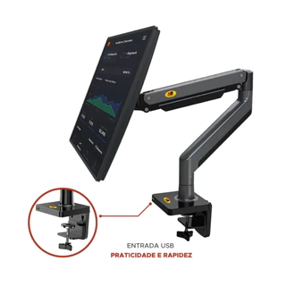 Suporte Monitor Braço Articulado G35 e G45 Mesa Tv 17 A 40 Gamer Pistão a Gás