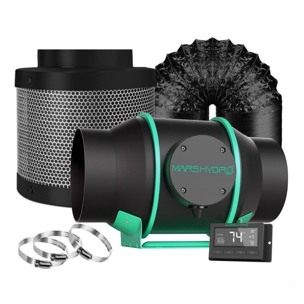 KIT DE EXAUSTOR AXIAL E FILTRO 150 mm AUTOMATICO MARS HYDRO | Shopee Brasil