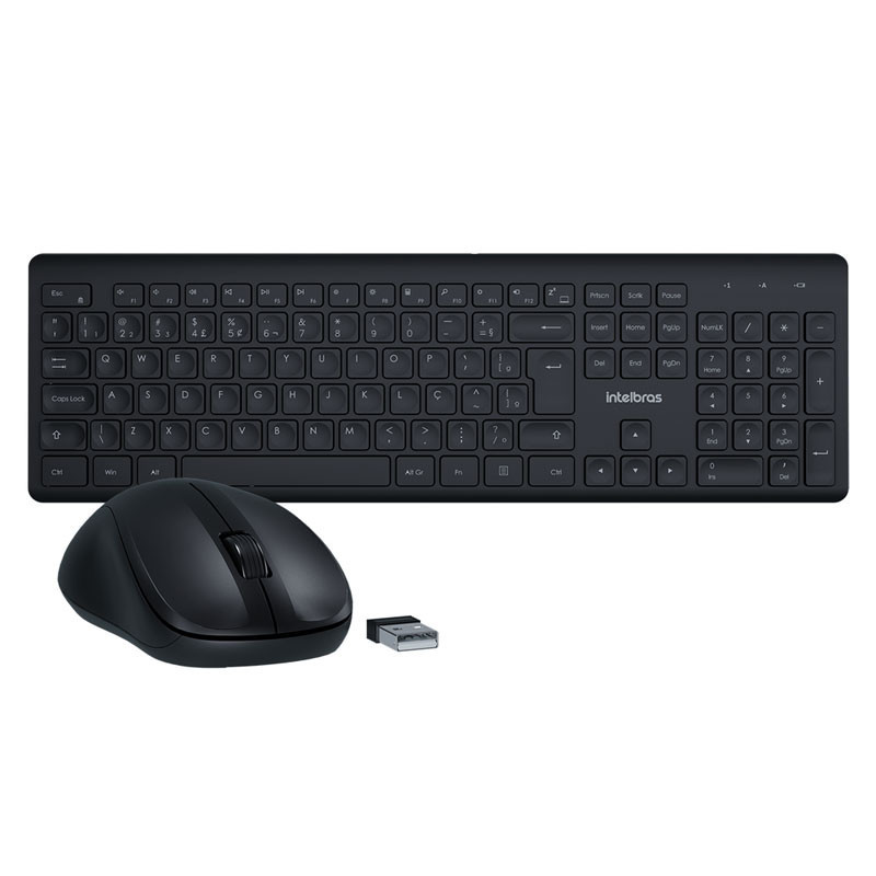 Teclado e mouse sem fio Preto CSI 50 Intelbras