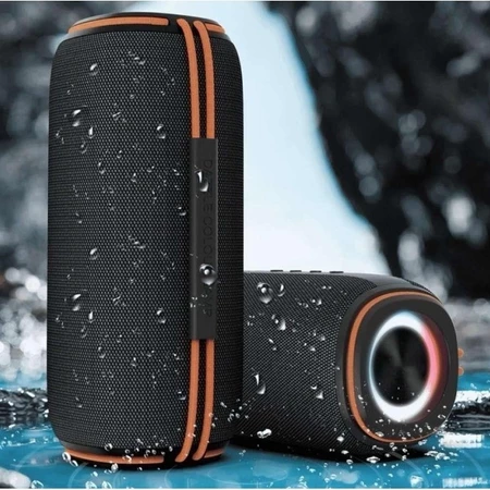 Caixa de som Bluetooth Resistente a Água com Alto Falante Duplo 30W e Luz RGB A'gold Original SM 07