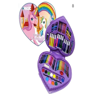 MALETA DE PINTURA   UNICÓRNIO   72 PEÇAS em Oferta na Shopee