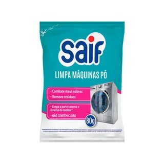 Limpa Máquinas De Lavar Roupas Saif Em Pó 80G