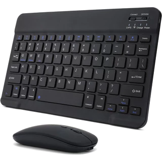 Kit Teclado quadrado e Mouse Sem Fio Bluetooth Recarregável Para PC iPad Tablet Notebook Android rj em Oferta na Shopee