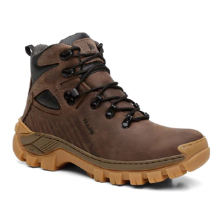 Coturno Masculino Bota Couro Via Livre California Resistente