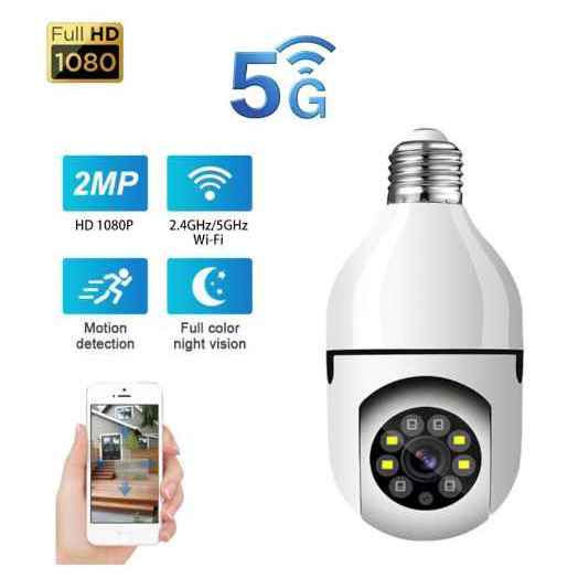 Câmeras de segurança 5G + 2.4G (8177) a Prova D'água sem fio gira 360 full HD visão notturna