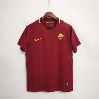 17-18 Roma Camisa de futebol Retro Home