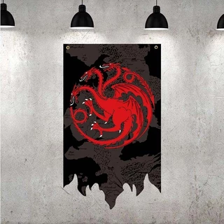 (65*105CM) Bandeira de Game of Thrones Decoração da Parede Decoração da Bandeira da Casa do Dragão