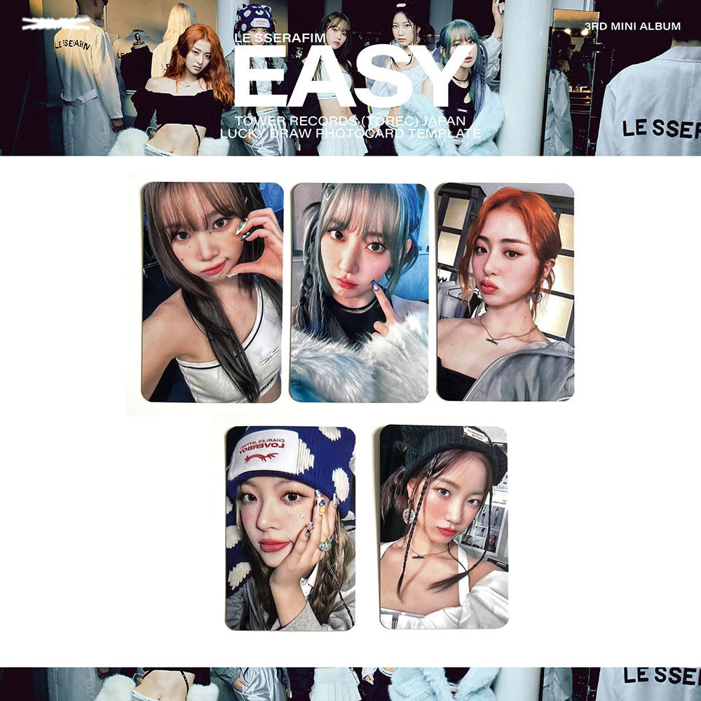 1-5pcs/set LE SSERAFIM 3rd mini Album EASY Photocards K4 POP M2U