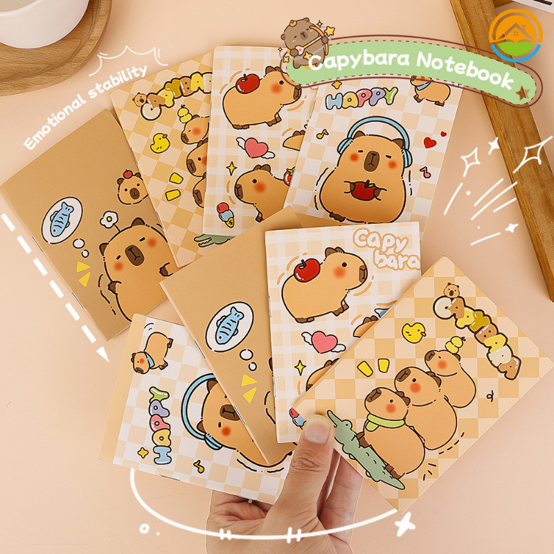 Kawaii Capybara Student Writing Blank Notebook-Festival Criativo De ...