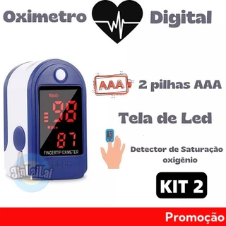 KIT2 Oxímetro de Dedo de Pulso Digital Batimento Cardíaco Monitor de Frequência em Oferta na Shopee