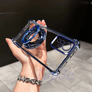 Capinha Redmi Note 12s Suporte Estilo airbag anti-Queda De Telefone Transparente CDSJ