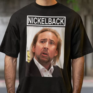 Camiseta Nickelback Chad Meme Nicolas Cage Engraçada Zoeira Rock Motoqueiro Fantasma