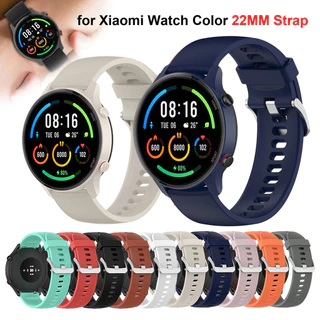 22mm Pulseira de Silicone Oficial para Xiaomi Mi Watch Color Sports S1 Active S3 relógio inteligente Pulseira para Mi Watch Color 2 correa